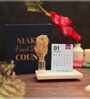 Marble Spring Desk Calendar 2026 with Elegant Pampas Grass For Home & Office Decor
