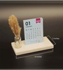 Marble Spring Desk Calendar 2026 with Elegant Pampas Grass For Home & Office Decor