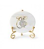 Marble Startng Of Mool Mantra Showpiece Wih Metal Stand