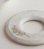 White  Marble Round Trivet