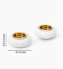 White Decor Marble Tea light Holder (Set of 2)
