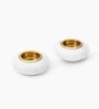 White Decor Marble Tea light Holder (Set of 2)