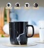 Marble Textured 400ml Black Ceramic Coffe Mug