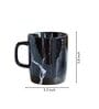 Marble Textured 400ml Black Ceramic Coffe Mug