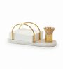 Marble Tisse Holder With Toothpick Stick Holder