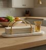 Marble Tisse Holder With Toothpick Stick Holder