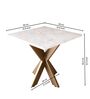 Marble top End table Coffee Table In White Marble Black Pattern And Golden Steel Base Finish