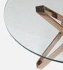 Tripod Glass Coffee Table In Glossy Finish