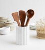 White Marble Utensil Holder