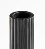 Black Fluted Marble Vase