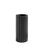 Black Fluted Marble Vase