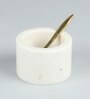 60 ML Marble Condiment Jars in White Set of 2