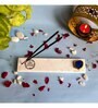 Marble with Blue Agate Gayatri Mantra Incense Stick Holder