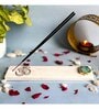 Marble with Green Agate OM Incense Stick Holder