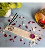 Marble with Pink Agate Guru Ji Incense Stick Holder