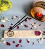 Marble with Pink Agate Guru Ji Incense Stick Holder