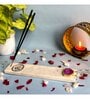Marble with Pink Agate Guru Ji Incense Stick Holder