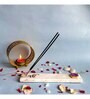 Marble with Pink Agate Ik Onkar Ik Onkar Incense Stick Holder