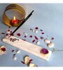 Marble with Pink Agate Ik Onkar Ik Onkar Incense Stick Holder