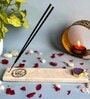 Marble with Purple Agate Guru Ji Incense Stick Holder
