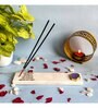 Marble with Purple Agate Namokar Mantra Incense Stick Holder