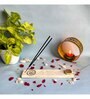 Marble with Rose Quartz Guru Ji Incense Stick Holder