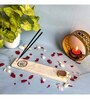 Marble with Rose Quartz Guru Ji Incense Stick Holder