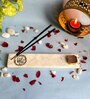 Marble with Rose Quartz Guru Ji Incense Stick Holder