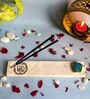 Marble with Turquoise Agate Guru Ji Incense Stick Holder