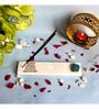 Marble with Turquoise Agate Namokar Mantra Incense Stick Holder