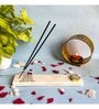 Marble with White Agate Namokar Mantra Incense Stick Holder