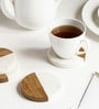 White D cor Marble Tea Coasters (Set of 4)