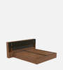 Marcel King Size Bed in Brown Finish With Hydraulic Storage