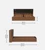 Marcel King Size Bed in Brown Finish With Hydraulic Storage