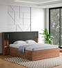 Marcel King Size Bed in Brown Finish With Hydraulic Storage