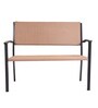 Marcella Metal 2 Seater Park Bench in Black & Brown Colour
