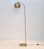 Marcelo Brass Metal Shade Club Floor Lamp With Metal Base