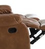 Marco Leatherette Manual 3 Seater Recliner In Tan Colour