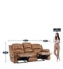 Marco Leatherette Manual 3 Seater Recliner In Tan Colour