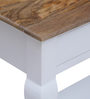 Marcus Solid Wood Console Table in White & Natural Finish