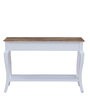 Marcus Solid Wood Console Table in White & Natural Finish