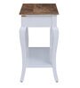 Marcus Solid Wood Console Table in White & Natural Finish