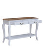 Marcus Solid Wood Console Table in White & Natural Finish
