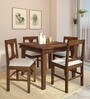 Marden Sheesham Wood 4 Seater Dining Set In Provincial Teak Finish