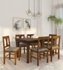Marden Sheesham Wood 6 Seater Dining Set in Scratch Resistant Provincial Teak Finish