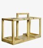 Mareita Table Top Wine Rack Rack with Glass Holder & Handle in Natural Finish