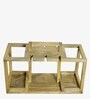 Mareita Table Top Wine Rack Rack with Glass Holder & Handle in Natural Finish