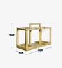 Mareita Table Top Wine Rack Rack with Glass Holder & Handle in Natural Finish
