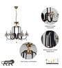 Margaret Luxury 6-Light Metal & Crystal Chandelier With Black & Antique Brass Finish