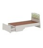 Marge Single Bed In Frosty White Finish With Drawer Storage